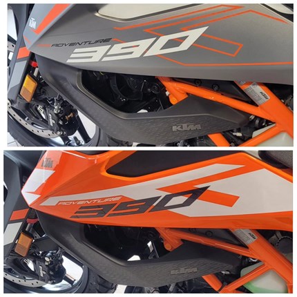 2024 KTM 390 Adventure  
Na, welche Farbe gefällt euch besser? Die neue KTM 390 Adventure in Weiss oder Orange? 
Kommt rum und vergleicht die beiden ... Weiter >>