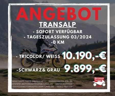 Sonderangebot Transalp - Tageszulassung - 0 KM 
