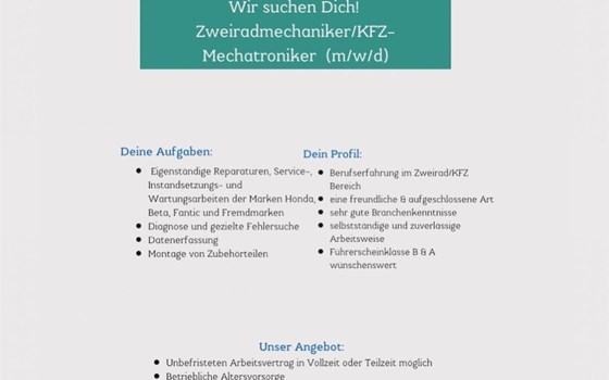 Wir suchen immer noch Verstärkung für die Werkstatt !! - Bild 2