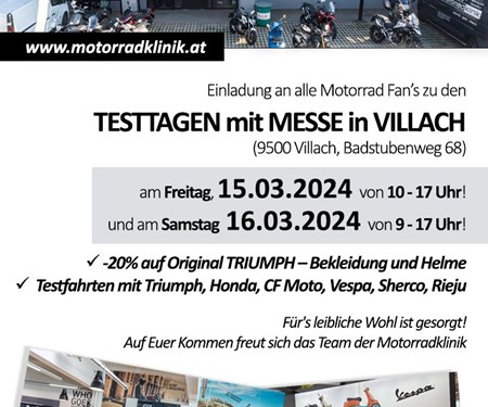 Testtage mit Messe in Villach Testtage mit Messe in Villach