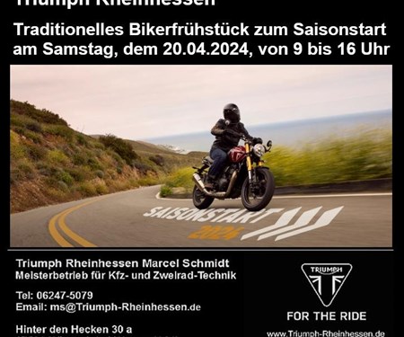 Saisonstart mit Bikerfrühstück am 20.04.24