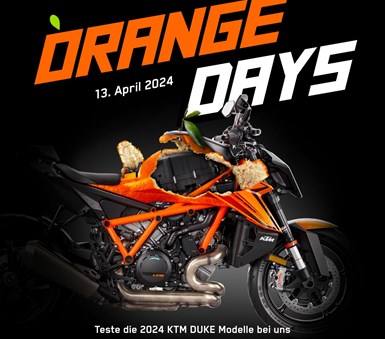 KTM Orange Day 2024 
Liebe Motorrad-Enthusiasten,
Es ist wieder soweit - unser jährlicher KTM Orange Day steht vor der Tür! Markiert euch den 13 ... Weiter >>