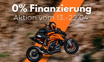 0% FINANZIERUNGSAKTION für KTM 