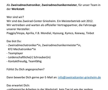 Wir suchen Mitarbeiter