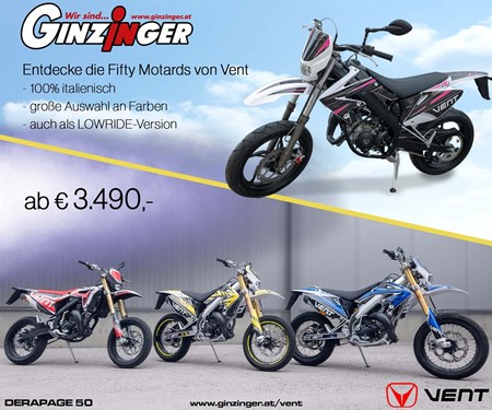 50ccm Supermoto von Vent ab € 3.490,-