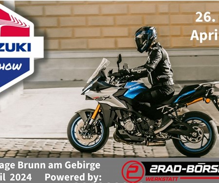 Suzuki Road show bei XAJO powered by 2 Rad-Börse-Werkstatt                      Fr.26.4+Sa.27.4  10-16h