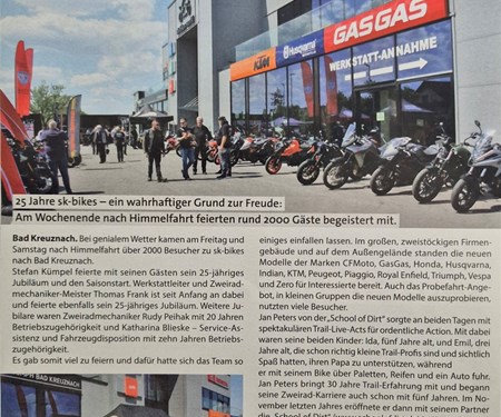 Bericht in der "MotorradSzene"
