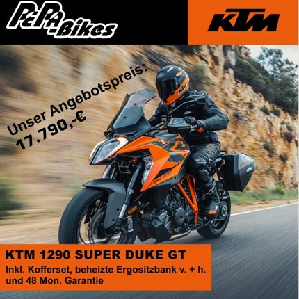 KTMN 1290 SUPER DUKE GT MJ 2023 
KTM 1290 SUPER DUKE GT Mj 2023
Inklusive Kofferset, beheizte Ergositzbank v./h. und 48 Monate Garantie
UNSER ANGEBOTSPREIS ... Weiter >>