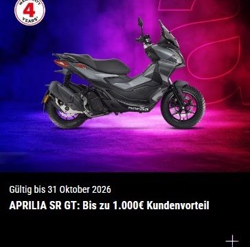 Aprilia SR GT 125 und 200 Angebote