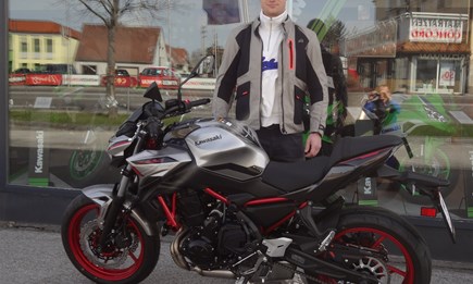 Roll out einer Kawasaki Z 650