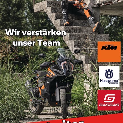 Wir verstärken unser Team 
Mit unseren Premiummarken BMW, KTM, HUSQVARNA und GASGAS, ist
Euro Motors Graz eines der größten Motorradfachgeschäfte.
Wi ... Weiter >>