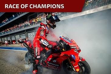 Bagnaia gewinnt die dritte Ausgabe des Lenovo Race of Champions vor Iannone und M.Márquez