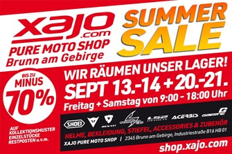 NEWS XAJO Lagerabverkauf 13.9.-14.9. und 20.9.-21.9