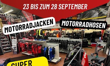 Renovierungsverkauf beim Bikerzentrum Berentelg