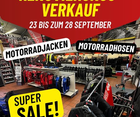 Renovierungsverkauf beim Bikerzentrum Berentelg