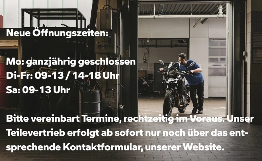 Ab Okt. 2024: Neue Öffnungszeiten und Erreichbarkeit! Bild 1: Ab Okt. 2024: Neue Öffnungszeiten und Erreichbarkeit!