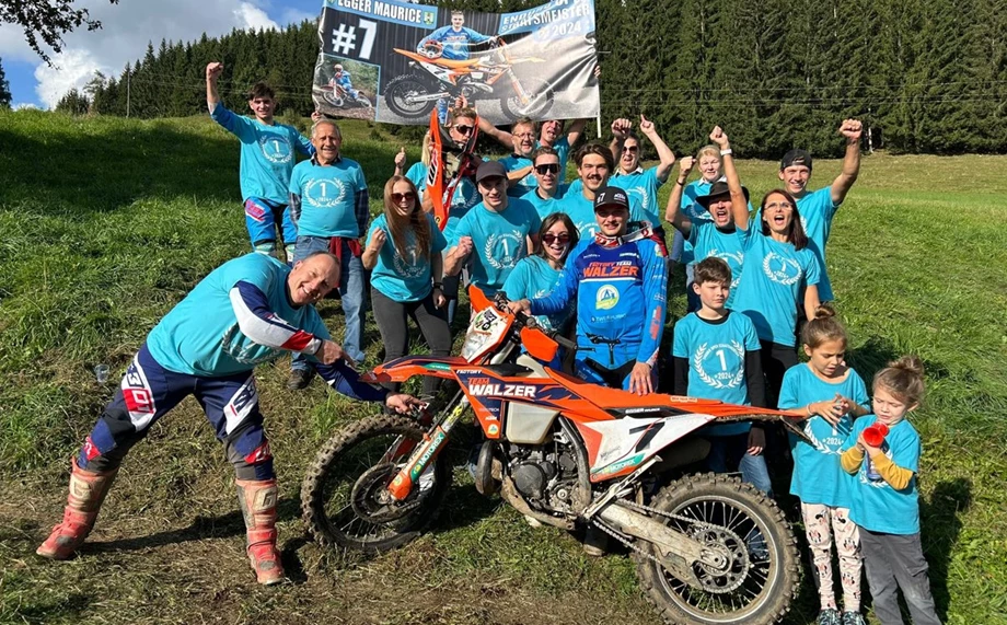 Maurice Egger vom FACTORY TEAM WALZER ist Enduro STAATSMEISTER 2024! Bild 1: Maurice Egger vom FACTORY TEAM WALZER ist Enduro STAATSMEISTER 2024!