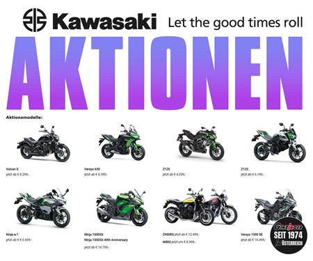 Kawasaki Aktionen bei Zweirad Ginzinger