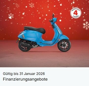 Vespa 0% Finanzierung