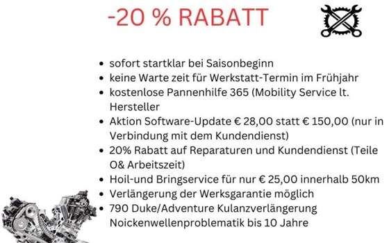 Werkstatt Aktion bei Zweirad Wimmer - Bild 1