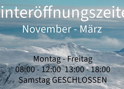 NEWS Winteröffnngszeiten