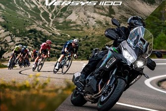 Kawasaki unterstützt ab 2025 zahlreiche renommierte Fahrrad-Straßenrennen: Die Versys 1100 wird offizielles Begleitfahrzeug der Tour de France