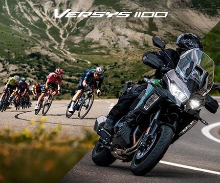 Kawasaki unterstützt ab 2025 zahlreiche renommierte Fahrrad-Straßenrennen: Die Versys 1100 wird offizielles Begleitfahrzeug der Tour de France