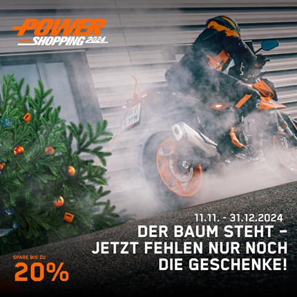 KTM POWER SHOPPING .. bis zu 20% auf ausgewählte Artikel