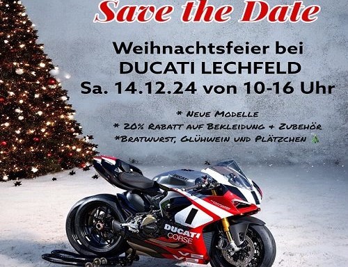 Einladung Weihnachtsfeier Ducati Lechfeld 14.12.24