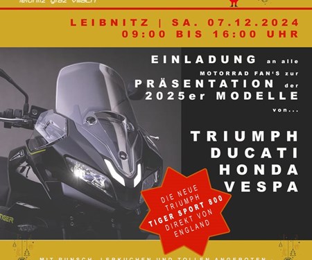 2025er Modellpräsentation am 7.Dezember in Leibnitz! 2025er Modellpräsentation am 7.Dezember in Leibnitz!