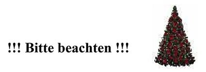 Tempo-Zweirad-Treff GmbH-News: Weihnachtsferien 2025/2026