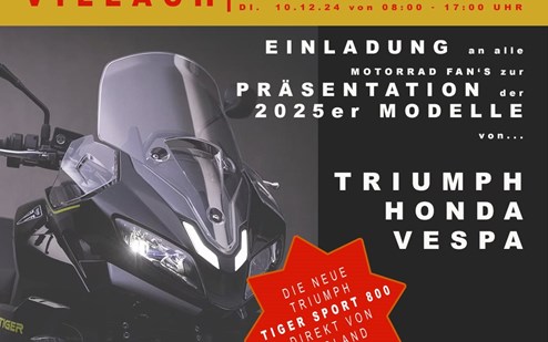 2025er Modellpräsentation am 09. und 10.Dezember in Villach!