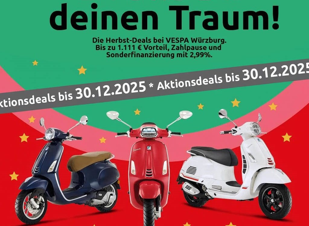 Verlängert: 1.111 Vespa-Deals bei hmf
