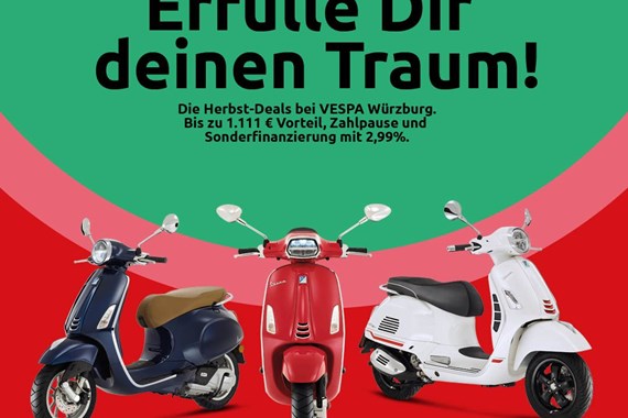 1.111 € - Die Vespa Herbst-Deals bei hmf 1.111 € - Die Vespa Herbst-Deals bei hmf