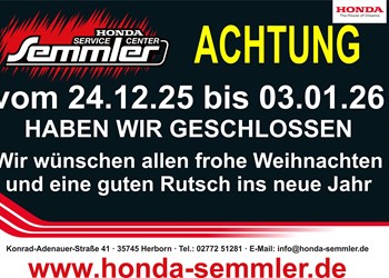 Vom 24.12.2025 bis zum 03.01.2026 haben wir GESCHLOSSEN