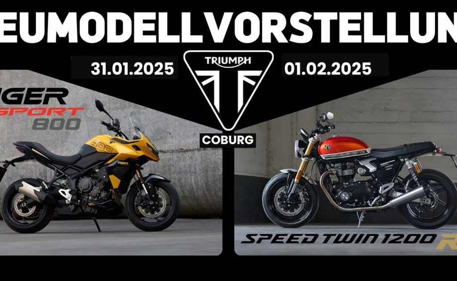 Triumph Präsentation SPEED TWIN 1200 RS & TIGER SPORT 800 Bild 1: Triumph Präsentation SPEED TWIN 1200 RS & TIGER SPORT 800