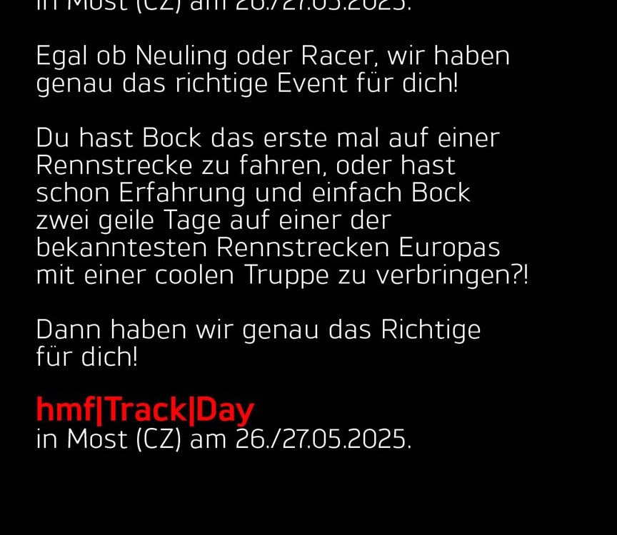 hmf|Track|Day in Most (CZ) am 26./27.05.2025