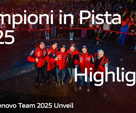 Ducati startet die neue MotoGP-Saison in Madonna di Campiglio: Francesco Bagnaia und Marc Marquez sind die "Campioni in Pista"