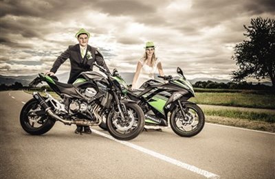 Wieder ein Kawasaki-Hochzeitspaar