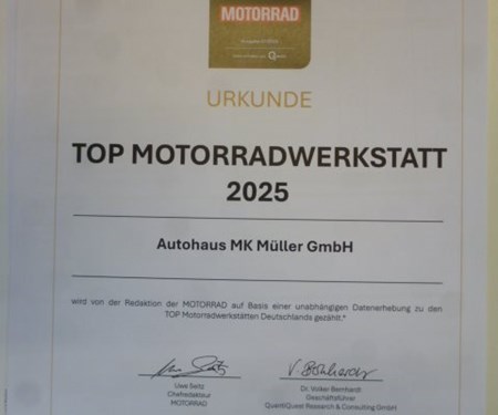 Motorrad Auszeichnung 