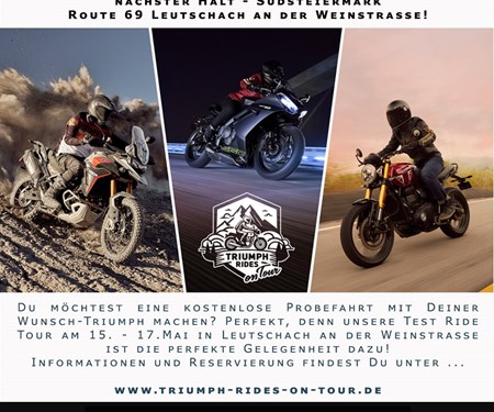 Triumph Rides on Tour 2025 Triumph Rides on Tour 2025