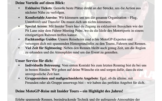 Mit uns und Insider Tours hinter die Kulissen der MOTOGP! - Bild 2