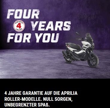 Aprilia Roller 4 Jahre Garantie