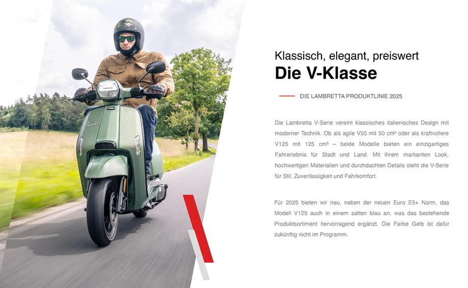 NEUE LAMBRETTA Modelle V50 - V125 - X 125 - X300GT - X300GP - G350 SeriesII Bild 2: NEUE LAMBRETTA Modelle V50 - V125 - X 125 - X300GT - X300GP - G350 SeriesII