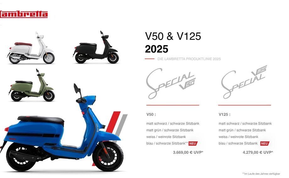 NEUE LAMBRETTA Modelle V50 - V125 - X 125 - X300GT - X300GP - G350 SeriesII Bild 3: NEUE LAMBRETTA Modelle V50 - V125 - X 125 - X300GT - X300GP - G350 SeriesII