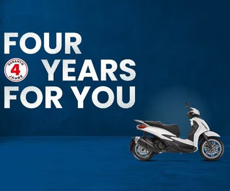 4 Jahre Garantie für alle Piaggio