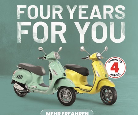 4 Years 4 You - jetzt GRATIS Garantieverlängerung für alle Vespa Modelle 