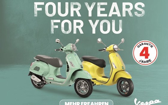 4 JAHRE GARANTIE AUF ALLE VESPA E5+ MODELLE und Piaggio E5+ Modelle. KEIN STRESS, ENDLOSE EMOTIONEN. - Bild 1