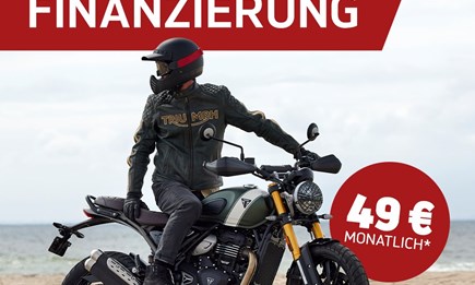 Triumph 400cm Modelle für nur 49€ im Monat finanzieren* Triumph 400cm Modelle für nur 49€ im Monat finanzieren*
