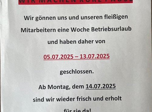 BETRIEBSURLAUB